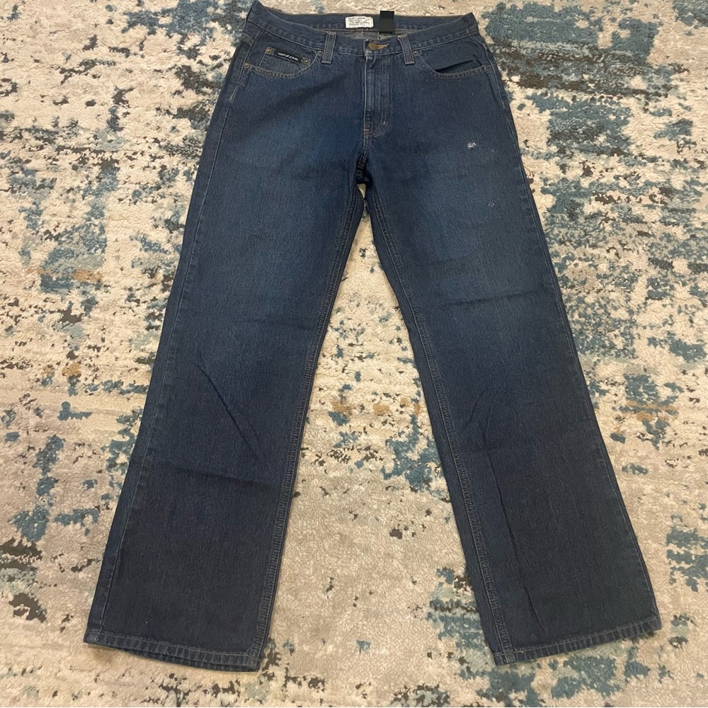 DKNY Men's Dark Blue Straight Jeans